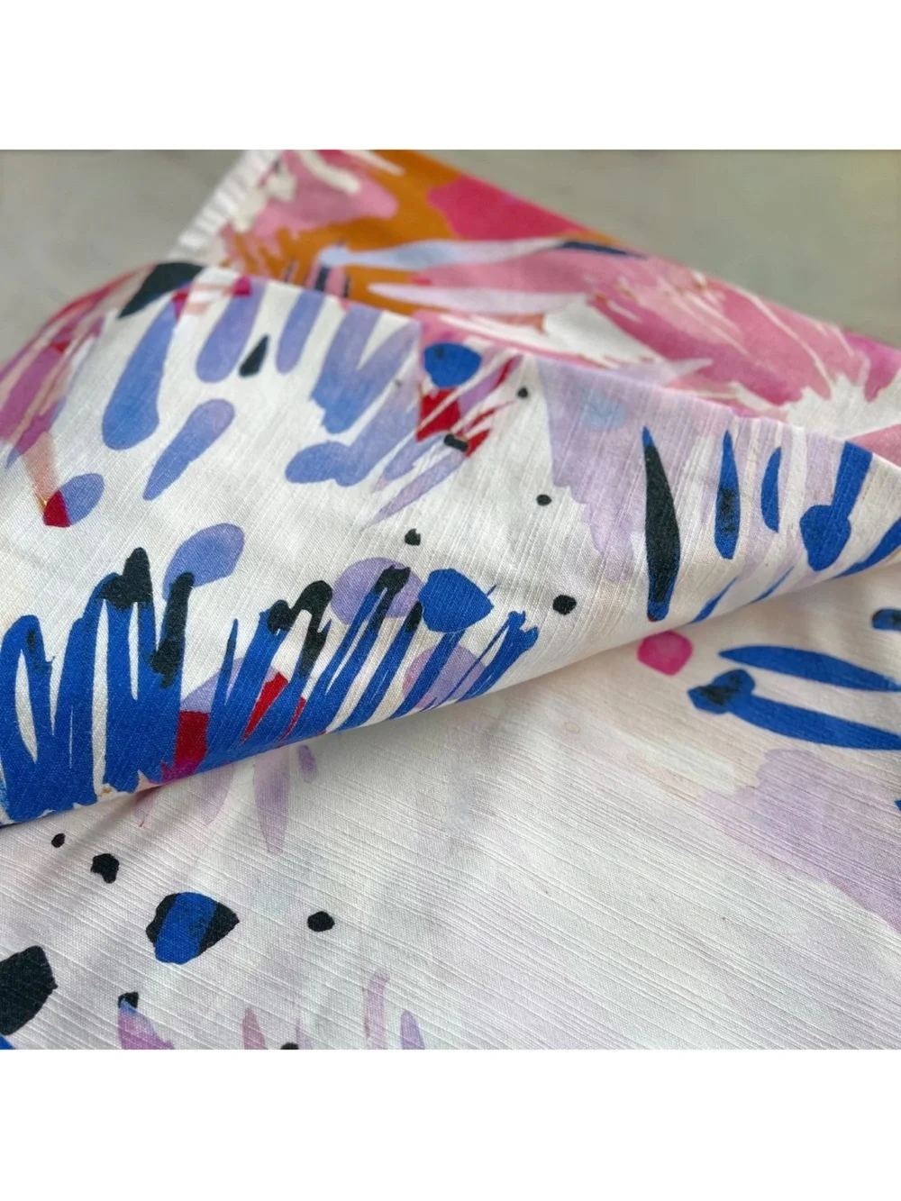 Lillian Farag ANTHROPOLOGIE Floral KING Duvet Cover Colorful Abstract Paint RARE